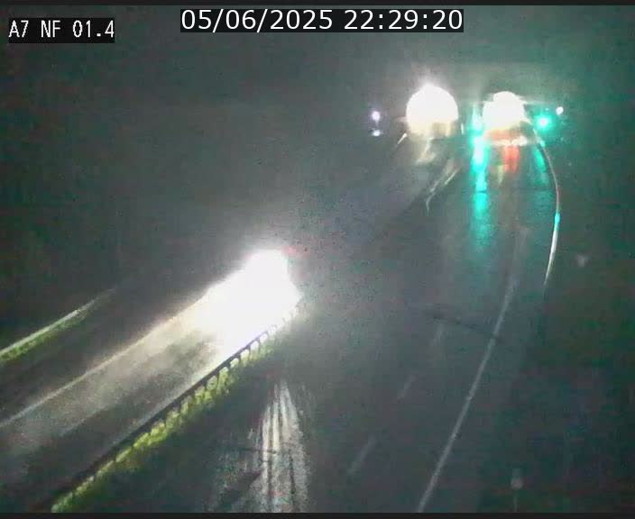 Caméra autoroute Luxembourg A7 - Echangeur Waldhaff - direction Tunnel Stafelter