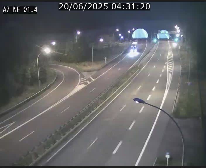 Caméra autoroute Luxembourg A7 - Echangeur Waldhaff - direction Tunnel Stafelter