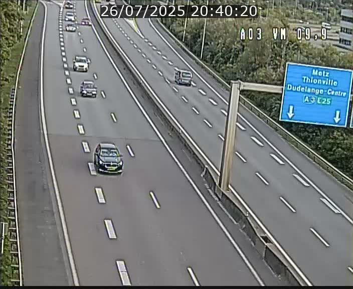 Webcam Autoroute à la Croix de Bettembourg - A3 - BK 9.9 - direction France