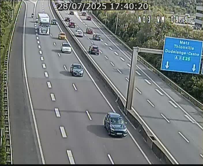 Webcam Autoroute à la Croix de Bettembourg - A3 - BK 9.9 - direction France