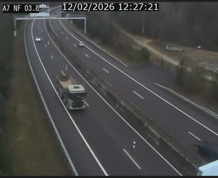 Webcam autoroute A7 au Luxembourg à la sortie du Tunnel Stafelter vers le Nord
