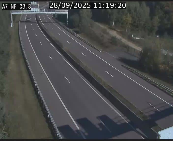 Webcam autoroute A7 au Luxembourg à la sortie du Tunnel Stafelter vers le Nord
