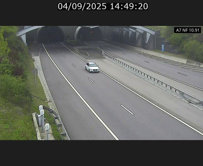 Caméra trafic Luxembourg - A7, Tunnel Gousselerbierg, entrée sud, direction Mersch