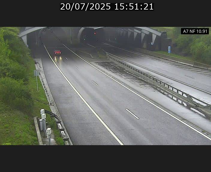 Caméra trafic Luxembourg - A7, Tunnel Gousselerbierg, entrée sud, direction Mersch