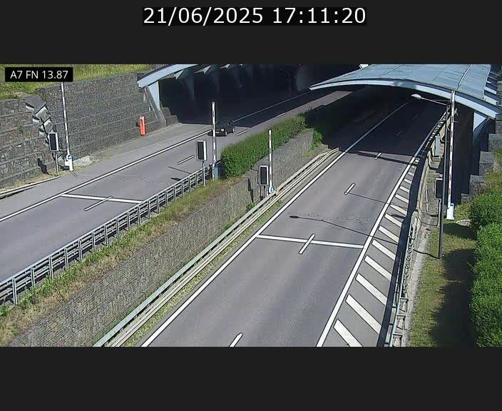 Caméra trafic Luxembourg - A7, Tunnel Gousselerbierg, entrée nord, direction Lorentzweiler
