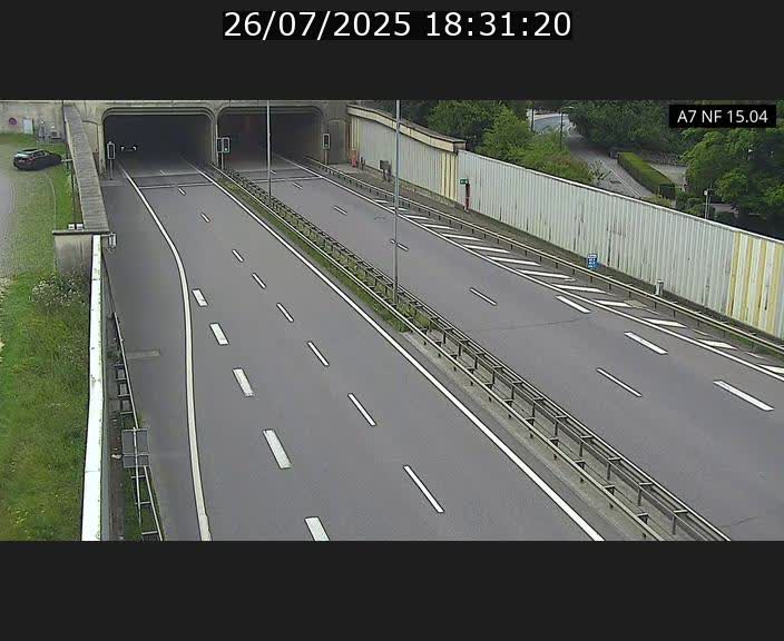 Caméra trafic Luxembourg - A7, Tunnel Mersch, entrée sud, direction Ettelbruck