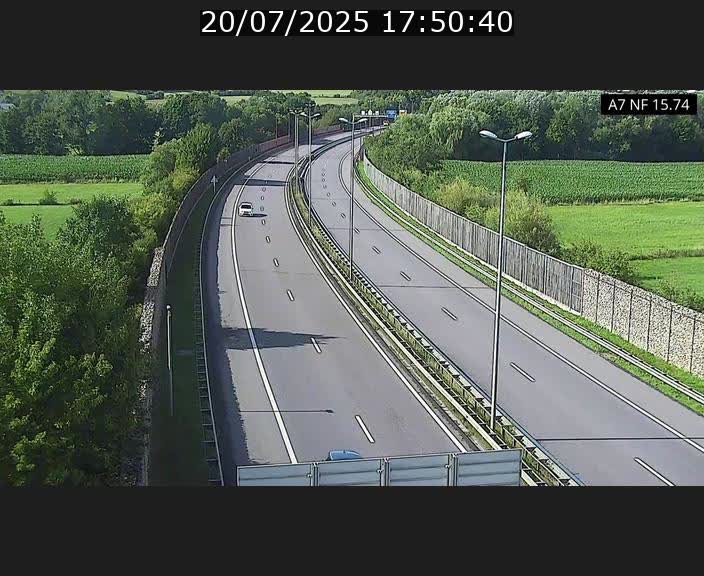 Caméra trafic Luxembourg - A7, Tunnel Mersch, entrée nord, direction Lorentzweiler