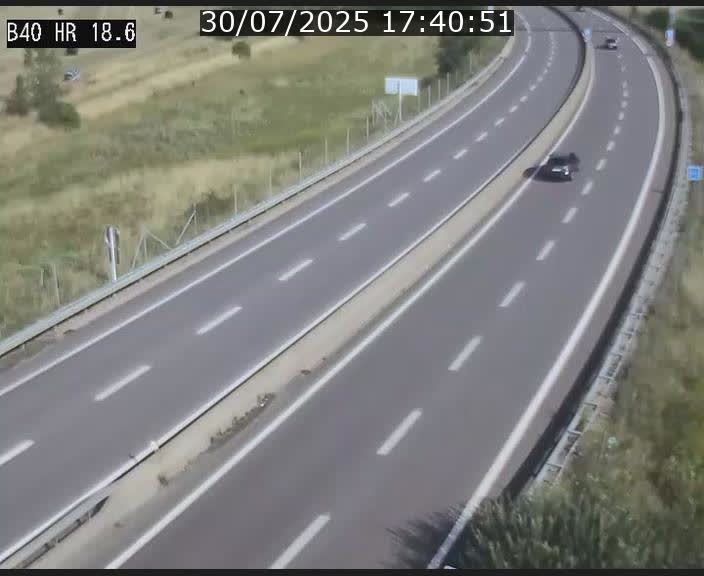 Webcam sur la route de liaison entre Micheville et Esch-Belval à la frontière entre le Luxembourg et la France. Vue orientée vers la Lorraine.