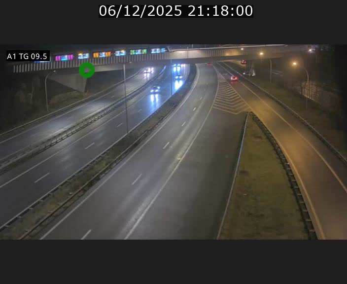 Traffic live webcam Luxembourg Jonction Grünewald - A1 direction Luxembourg-ville - BK 9.5