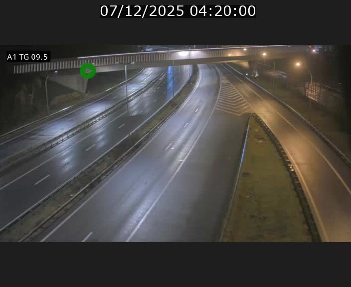Traffic live webcam Luxembourg Jonction Grünewald - A1 direction Luxembourg-ville - BK 9.5
