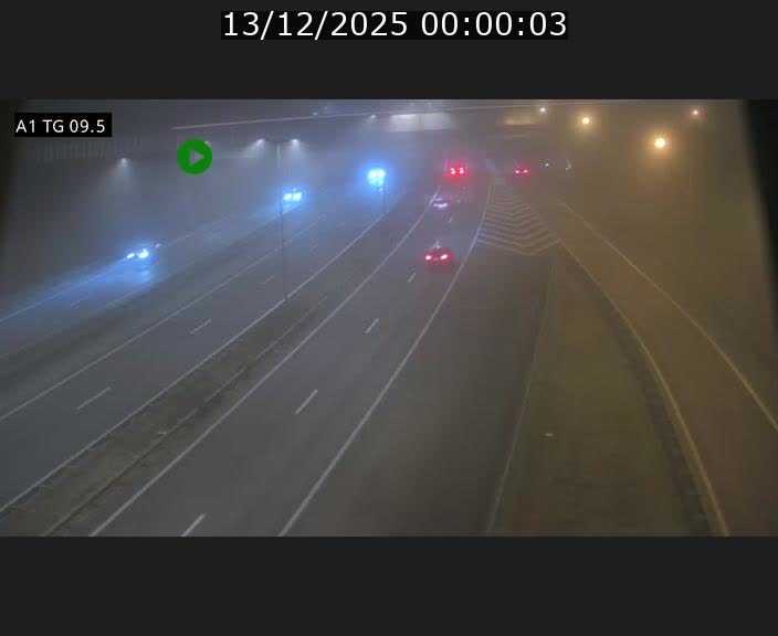 Traffic live webcam Luxembourg Jonction Grünewald - A1 direction Luxembourg-ville - BK 9.5