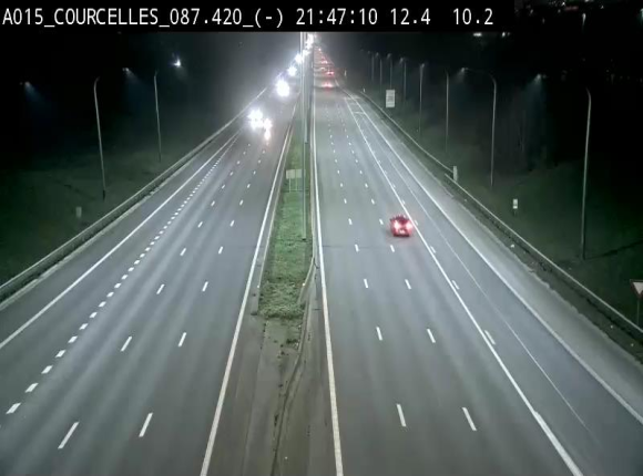 Webcam autoroute Belgique - Viesville - E42 direction Mons - BK 84.35