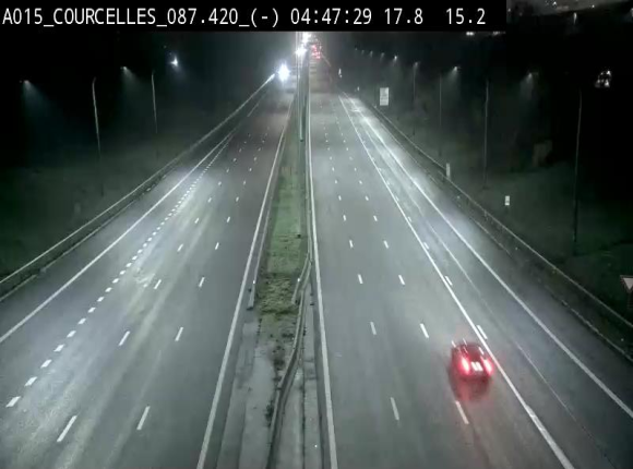 Webcam autoroute Belgique - Viesville - E42 direction Mons - BK 84.35