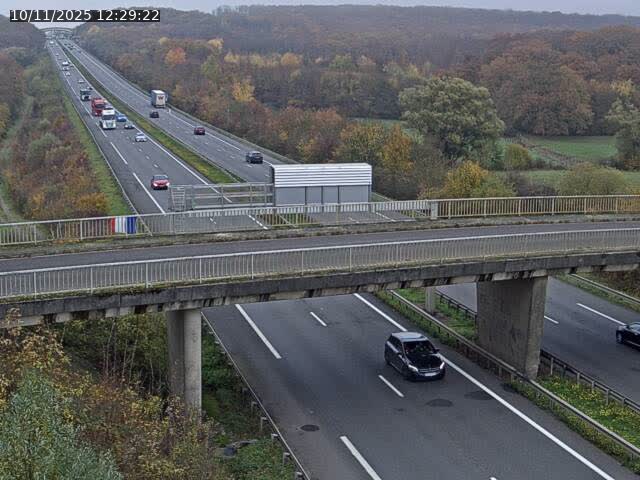 Caméra autoroute France - A31, Zoufftgen direction Luxembourg-ville, à la frontière entre la France et le Luxembourg