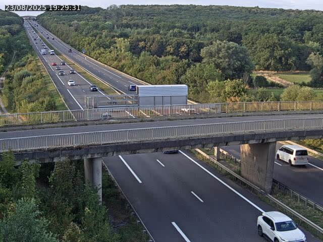 Caméra autoroute France - A31, Zoufftgen direction Luxembourg-ville, à la frontière entre la France et le Luxembourg