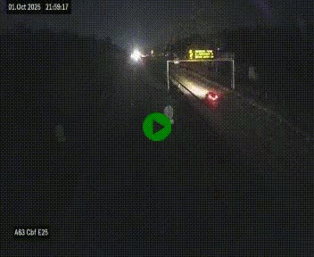 Webcam autoroute A63 en périphérie de Bordeaux au sud-est de la ville, en provenance du bassin d'Arcachon. Vue orientée vers Bordeaux