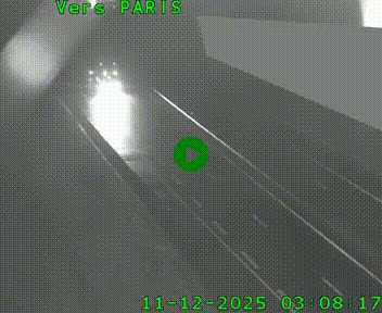 Caméra routière sur l'autoroute A20 à Saint-Pardoux-l'Ortigier, à la jonction avec l'A89. Vue orientée vers Paris