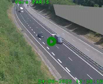 Caméra routière sur l'autoroute A20 à Saint-Pardoux-l'Ortigier, à la jonction avec l'A89. Vue orientée vers Paris