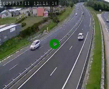 Caméra autoroute A75 à hauteur du col du rocher blanc en direction de Montpellier