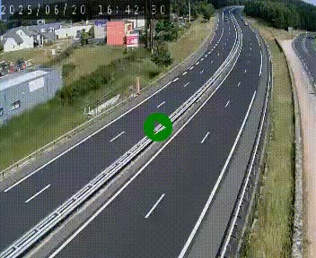Caméra autoroute A75 à hauteur du col du rocher blanc en direction de Montpellier