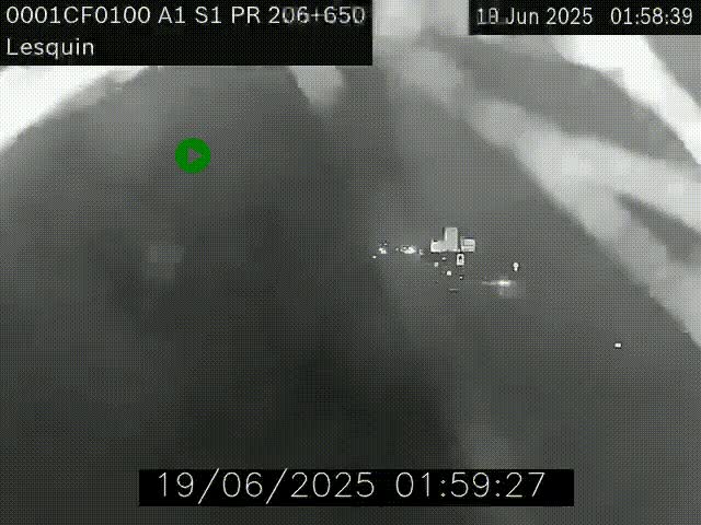 Webcam autoroute A1 à hauteur de Lesquin. Vue orientée vers Lille