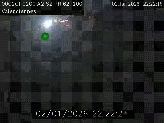 Webcam autoroute A2 à Valenciennes. Vue orientée vers Maubeuge et Mons (Belgique)