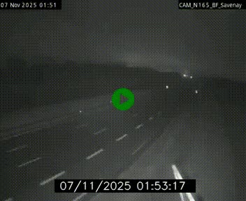 Webcam sur la N165 à hauteur de Savenay, au nord-ouest de Nantes en direction de la Bretagne
