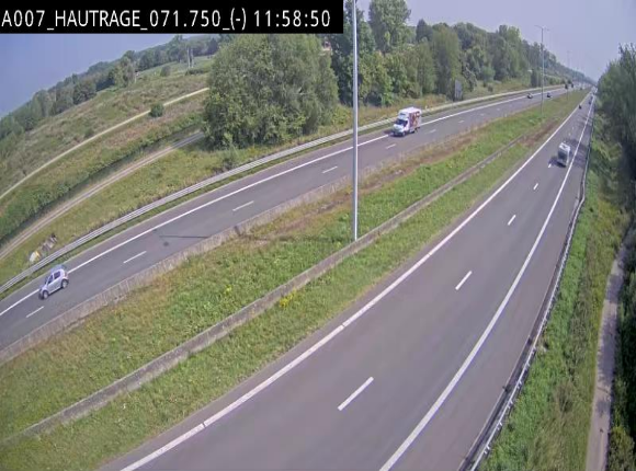Webcam autoroute Belgique - Hautrage - E19 - BK 71.7