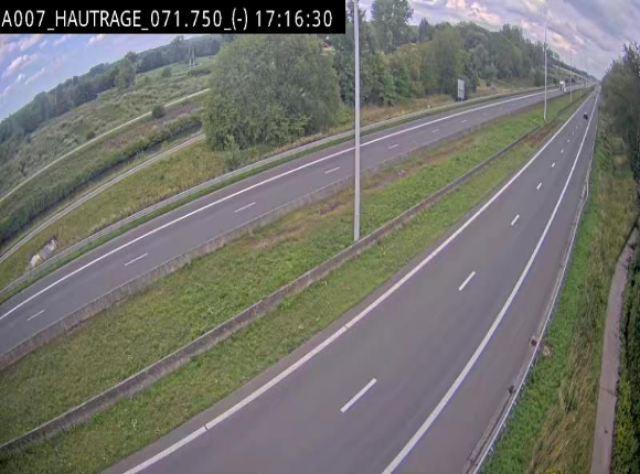 Webcam autoroute Belgique - Hautrage - E19 - BK 71.7