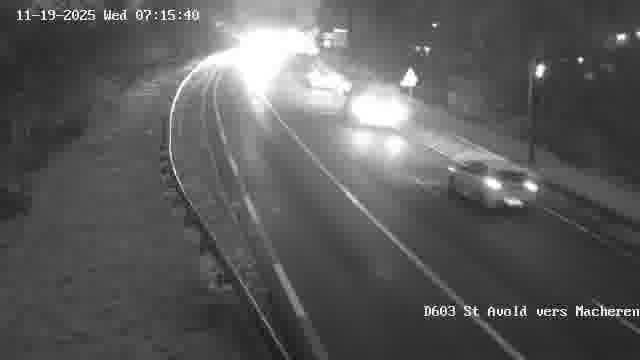 Webcam sur la D603 située à proximité de Saint-Avold. Vue orientée vers Macheren.
