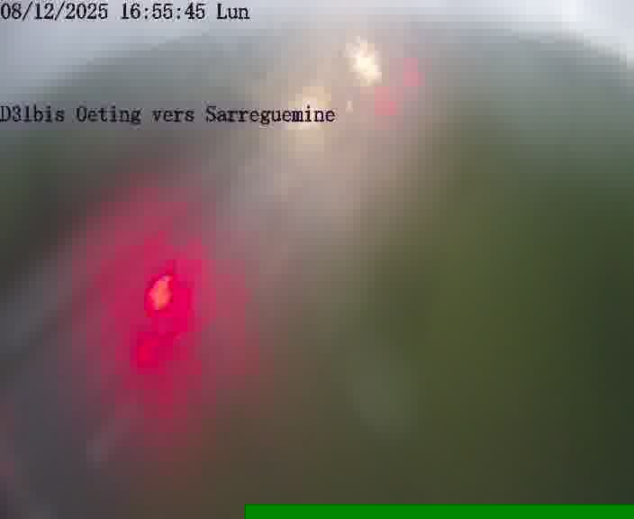 Webcam installée le long de D31bis (France) à Oeting, pointée vers Sarreguemines, utile pour suivre précisément les conditions de trafic.