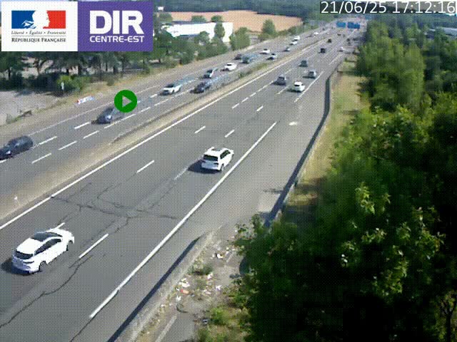 Caméra de circulation à Saint-Priest à la jonction entre l'A43 et l'A46 en direction de Marseille