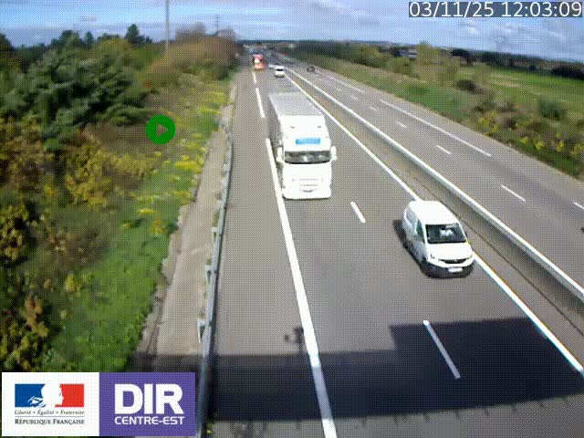 Webcam sur le contournement de Valence, sur la Nationale 7, à la jonction avec la N532, caméra orientée vers Grenoble