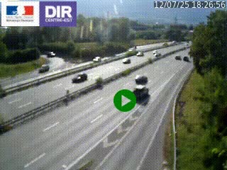 Webcam sur la Nationale 201 à hauteur de la sortie Chambéry-Nord, avant à la jonction entre l'A41 et l'A43, en direction de Lyon