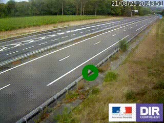 Webcam autoroute sur l'A77 à hauteur de Pouilly-sur-Loire en direction de Nevers