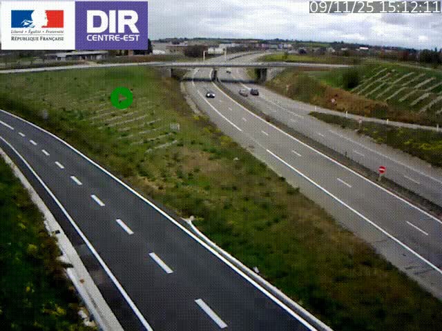 Webcam sur le contournement de Valence, sur la Nationale 7, caméra orientée vers Lyon