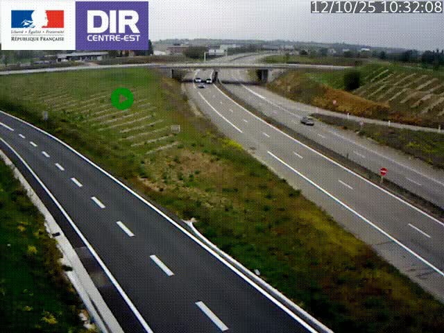 Webcam sur le contournement de Valence, sur la Nationale 7, caméra orientée vers Lyon