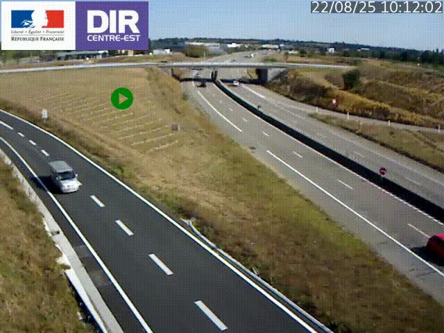 Webcam sur le contournement de Valence, sur la Nationale 7, caméra orientée vers Lyon
