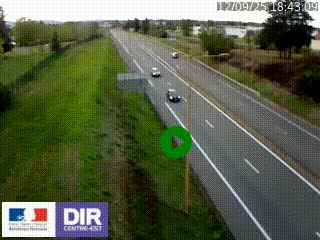 Webcam à Mably, à proximité de Roanne en direction de Moulins sur la N7