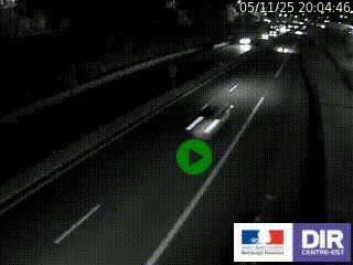 Caméra autoroutière sur l'A47 à hauteur de Givors, a proximité de Lyon. La webcam est orientée vers Lyon