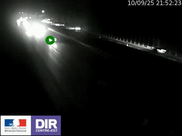 Caméra trafic à la jonction entre l'A46 (Rocade-est de Lyon) et l'A42 à hauteur de Vault-en-Velin en direction de Marseille