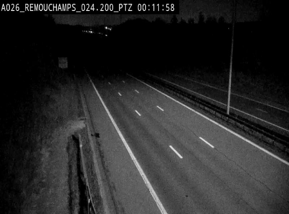 Webcam E25/A26 à Aywalle, à hauteur de Spa. Vue orientée vers Liège