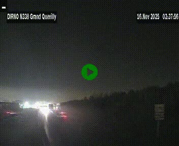 Webcam routière sur N338 à hauteur de Grand-Quevilly en périphérie de Rouen. Vue orientée vers Rouen