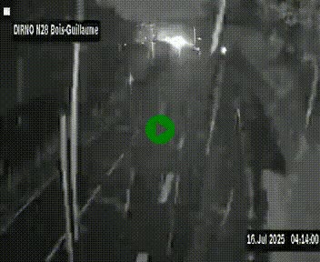Webcam routière à hauteur de Bois-Guillaume en périphérie de Rouen. Vue orientée vers Rouen