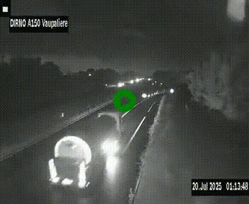 Webcam autoroute A150 à hauteur de La Vaupalière en périphérie de Rouen. Vue orientée vers Rouen