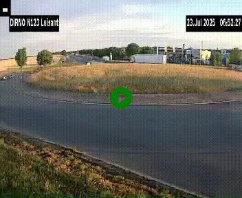 Webcam en périphérie de Chartres sur la N123, à hauteur de Luisant. Vue orientée vers Chartres