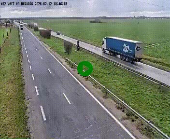 Webcam à hauteur de Vert-en-Drouais sur la N12, en périphérie de Dreux. Vue orientée vers Alençon