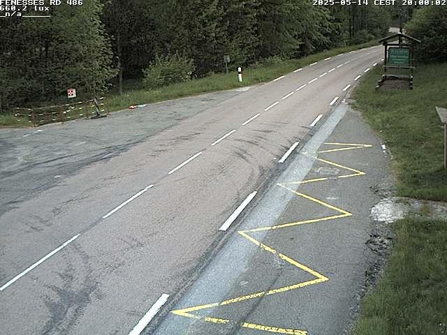Webcam en haut du col des Fenesses, aussi appelé col du Ménil sur la D486 à 593 mètres d'altitude dans les Vosges