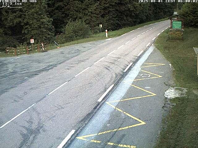 Webcam en haut du col des Fenesses, aussi appelé col du Ménil sur la D486 à 593 mètres d'altitude dans les Vosges