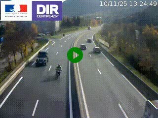 Caméra sur la Nationale 90 (N90) à La Léchère, en direction et à proximité d'Albertville